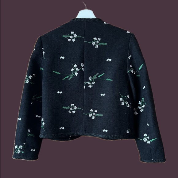 Cropped Embroidered Open Cardigan Jacket - Picture 2 of 4